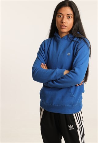 VINTAGE CHAMPION EMBROIDERED LOGO HOODIE