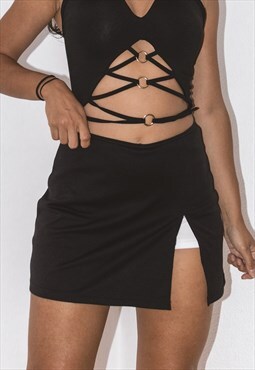 Vintage Y2k Slit Skort or Skirt with Shorts included