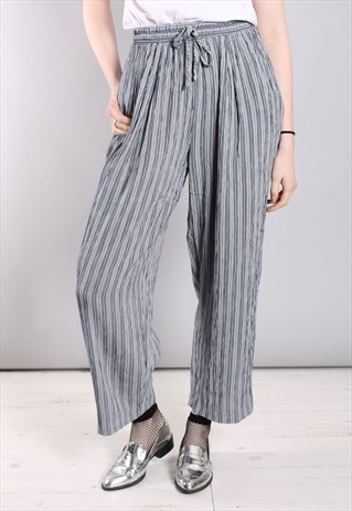 VINTAGE 80S STRIPE HIGH WAISTED TROUSERS
