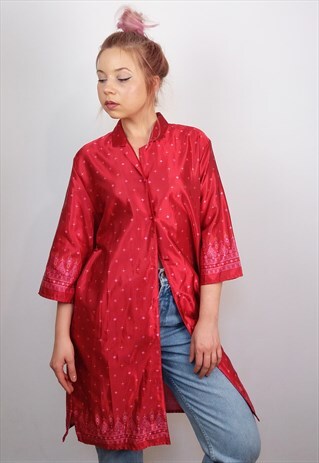 VINTAGE 70'S STYLE 3/4 SLEEVES NIGHT DRESS / KIMONO / ROBE