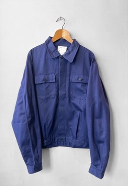 Vintage Bleu De Travail Chore Worker Jacket Blue
