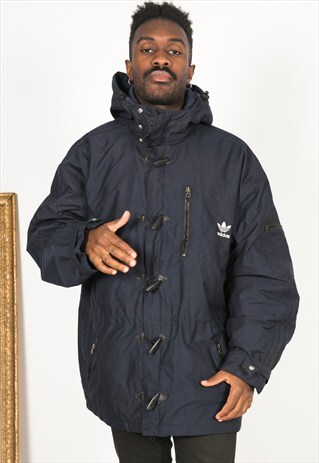 VINTAGE 80S USA ADIDAS SPORT PADDED PARKA COAT / R031