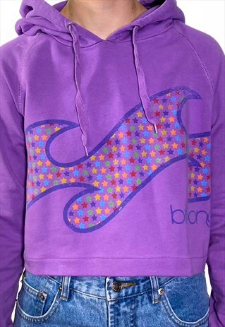 VINTAGE REWORKED CROPPED PURPLE HOODIE