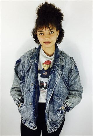 ACID WASH VINTAGE DENIM JACKET