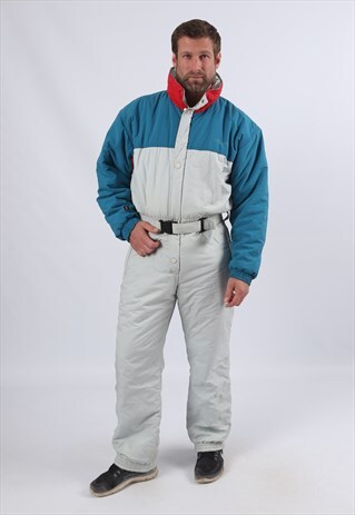 VINTAGE ELLESSE FULL SKI SUIT SPORTS SNOW UK M 40" (EBD)