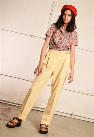 90'S RETRO HIGHWAISTED FESTIVAL CLASSIC CUT TROUSERS