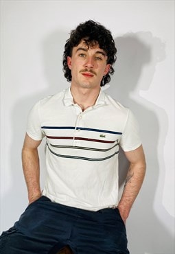 Vintage Size S Lacoste Polo Shirt In White