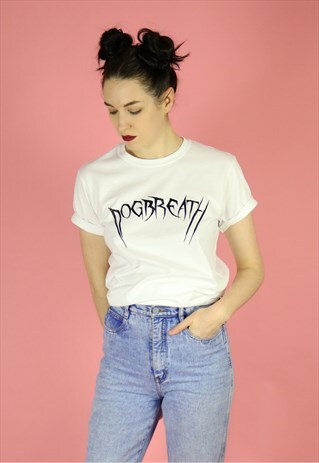 DOGBREATH METAL LOGO T-SHIRT - BLACK ON WHITE
