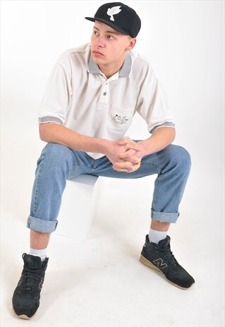 VINTAGE POLO SHIRT IN WHITE