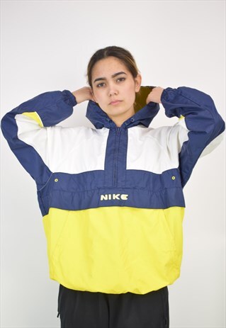 VINTAGE 90'S NIKE 1/4 ZIP PULLOVER WITH HOOD
