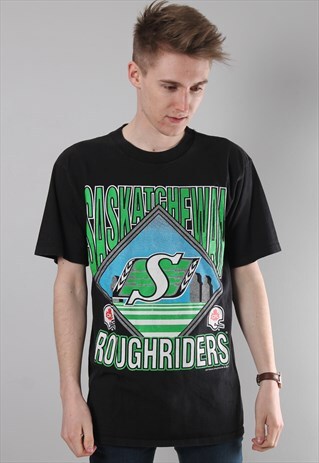 VINTAGE SASKATCHEWAN ROUGHRIDERS T-SHIRT LARGE