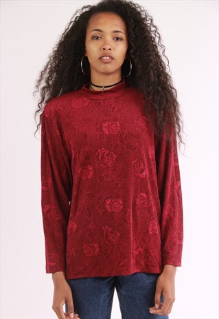 VINTAGE PATTERNED STRETCH TOP