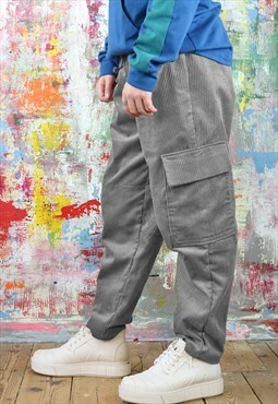 Grey Cargo Trousers 