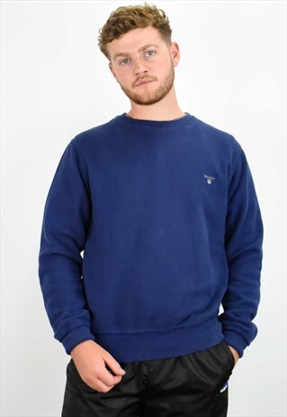 VINTAGE SOFT NAVY BLUE GANT SWEATER