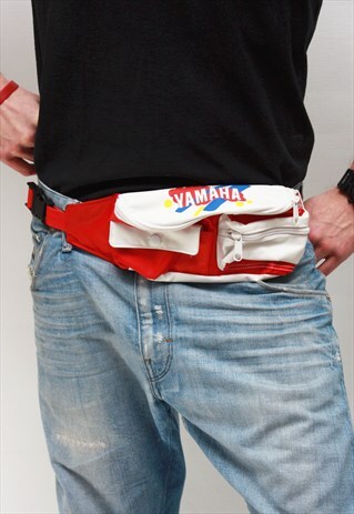 VINTAGE 90' OLDSCHOOL CLASSIC YAMAHA RED BUM BAG