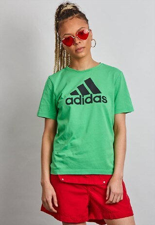VINTAGE 90'S ADIDAS BRIGHT GREEN LOGO T-SHIRT