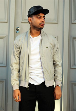 VINTAGE LACOSTE BEIGE SPORTS CASUAL JACKET