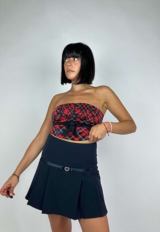 Vintage 00s Preppy Pleated Mini Skirt