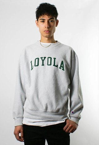 CHAMPION SWEATSHIRT, ROUND NECK COLLEGE SWEATER