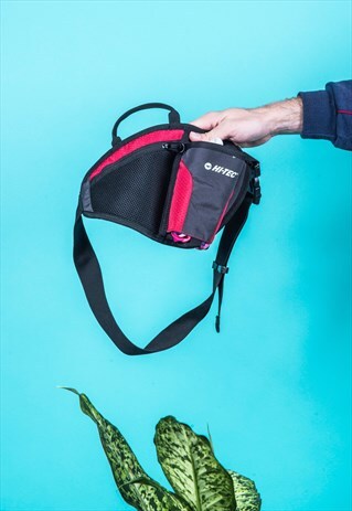 VINTAGE BUMBAG IN GREY AND RED