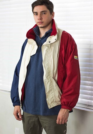 VINTAGE NAUTICA JACKET LOGO 90S M 26.8