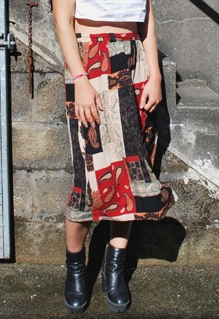 VINTAGE 90S PAISLEY SKIRT