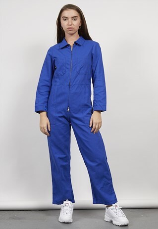 VINTAGE 70'S BLUE UTILITY BOILERSUIT