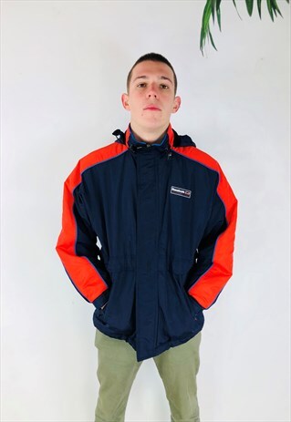 NAVY AND RED REEBOK WATERPROOF JACKET