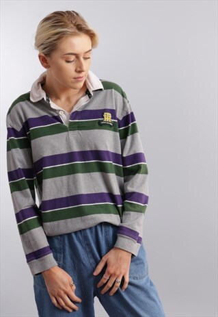 VINTAGE TOMMY HILFIGER RUGBY SHIRT Z435