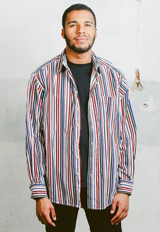 VINTAGE 90S STRIPED CORDUROY SHIRT