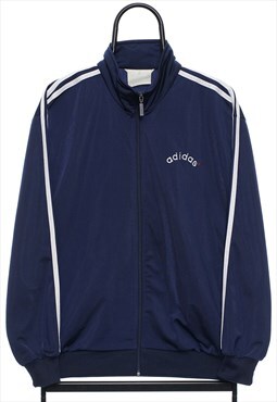 Vintage Adidas 80s Navy Tracksuit Jacket Mens