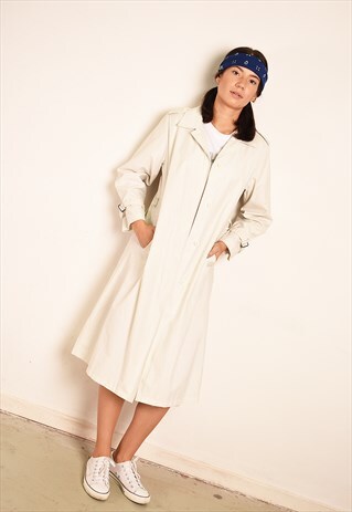 90'S RETRO CLASSIC CUT NEUTRAL MAC TRENCH COAT