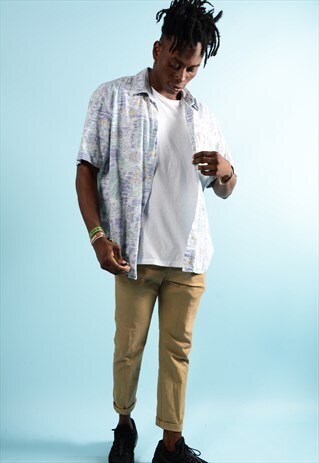 VINTAGE ABSTRACT PATTERN SHIRT.