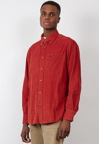 VINTAGE 90'S KAPPA RUST CORDUROY SHIRT