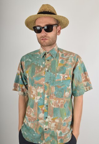 VINTAGE SHIRT FESTIVAL PRINT 90'S (1004)