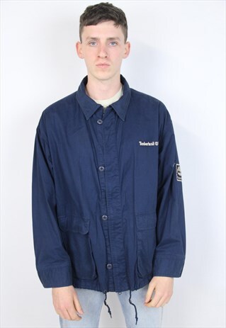 VINTAGE 90S TIMBERLAND NAVY WORK JACKET