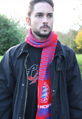 VINTAGE 90S BAYERN MUNICH SCARF - FOOTBALL SOCCER
