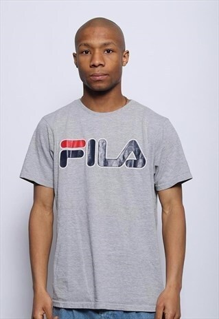 VINTAGE FILA BIG LOGO T-SHIRT GREY