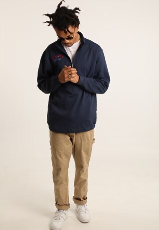VINTAGE NIKE EMBROIDERED 1/4 ZIP SWEATSHIRT