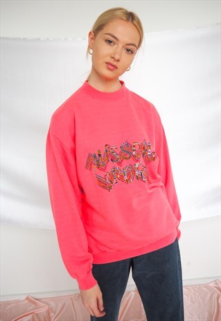 VINTAGE MISSONI HIGH NECK PINK JUMPER