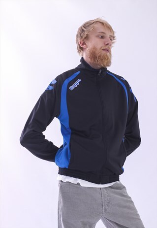 90S VINTAGE MENS KAPPA TEAM TRACK TOP BIG LOGO JACKET