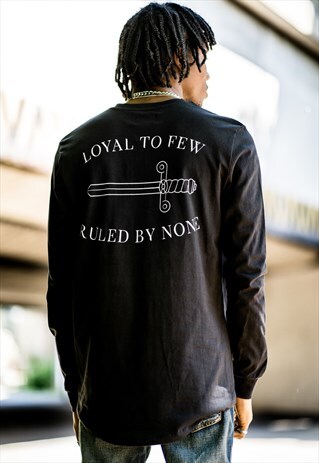 EARLHAM LONG SLEEVE T-SHIRT - BLACK