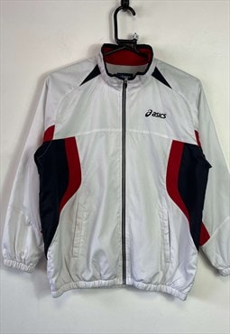 Vintage Asics White Windbreaker Jacket Small