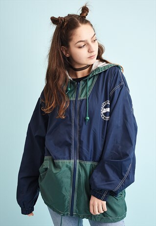 90'S RETRO ATHLEISURE SPORTS OVERSIZED JACKET SHELL PARKA