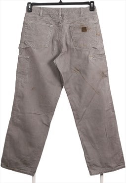 Vintage 90's Carhartt Trousers / Pants Straight Leg Grey 34