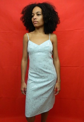 BABY BLUE FLORAL SUMMER DRESS