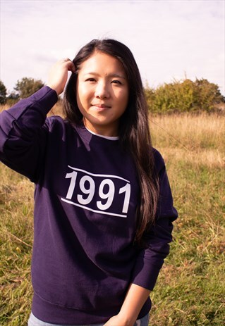 PEGGY & SAM PERSONALISED YEAR SWEATSHIRT NAVY