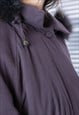 VINTAGE 80'S PURPLE HOODED LONG FIT COAT