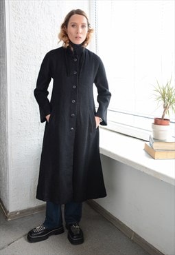 Authentic 70's Black Wool/Mohair  Coat