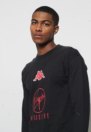 VINTAGE KAPPA VIRGIN LONG SLEEVE T-SHIRT BLACK